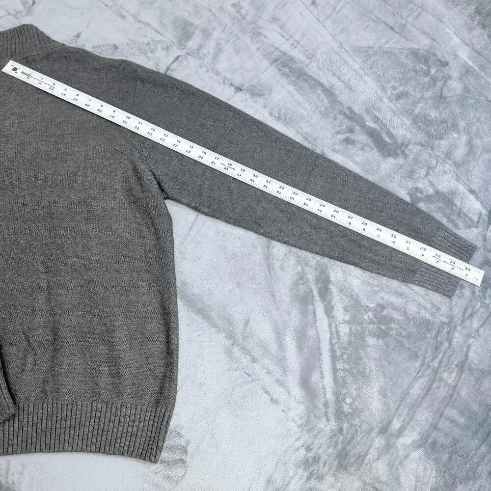 Bundle 2 Tricots St Raphael Mens Sweater Sherpa Lined 1/4 Button Mock Neck Sz XL - Picture 4 of 16
